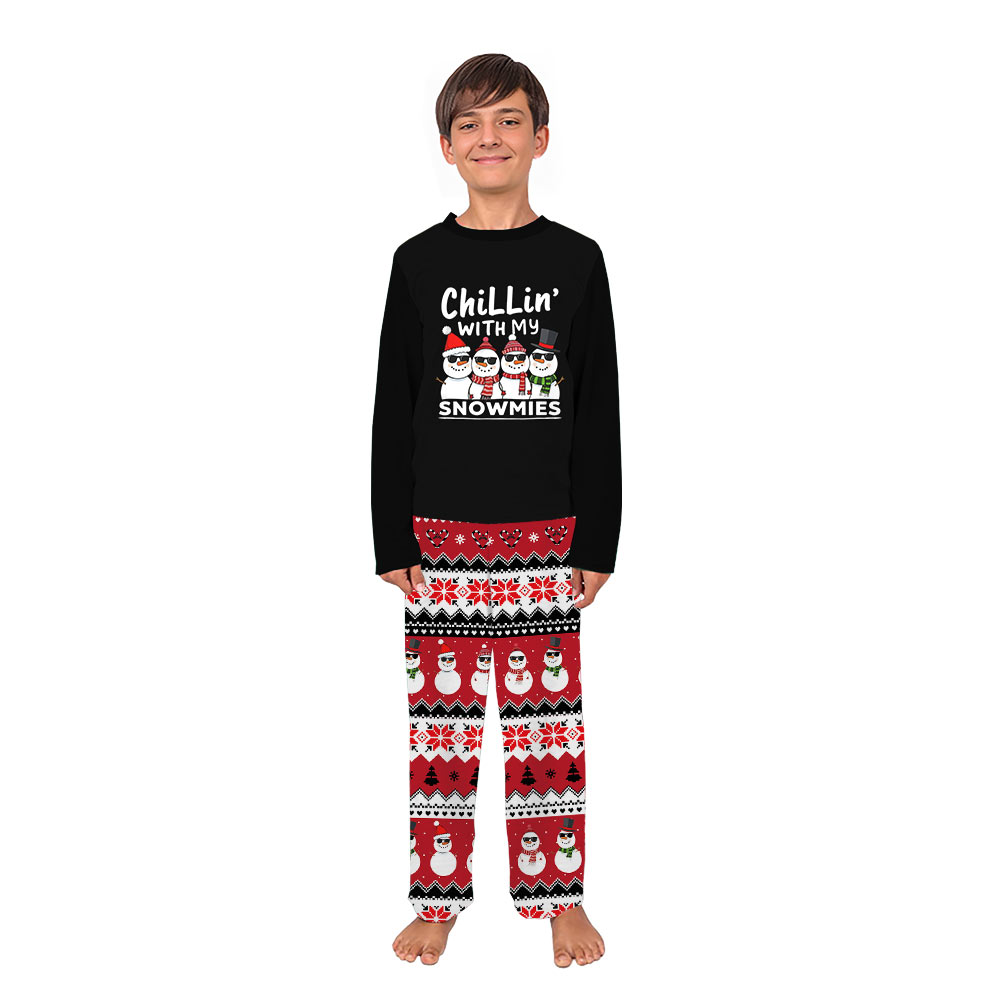 Chilling With My Snowmies Pajamas Matching Family Christmas Pajamas Chilling With My Snowmies Pajamas Matching Family Christmas Pajamas
