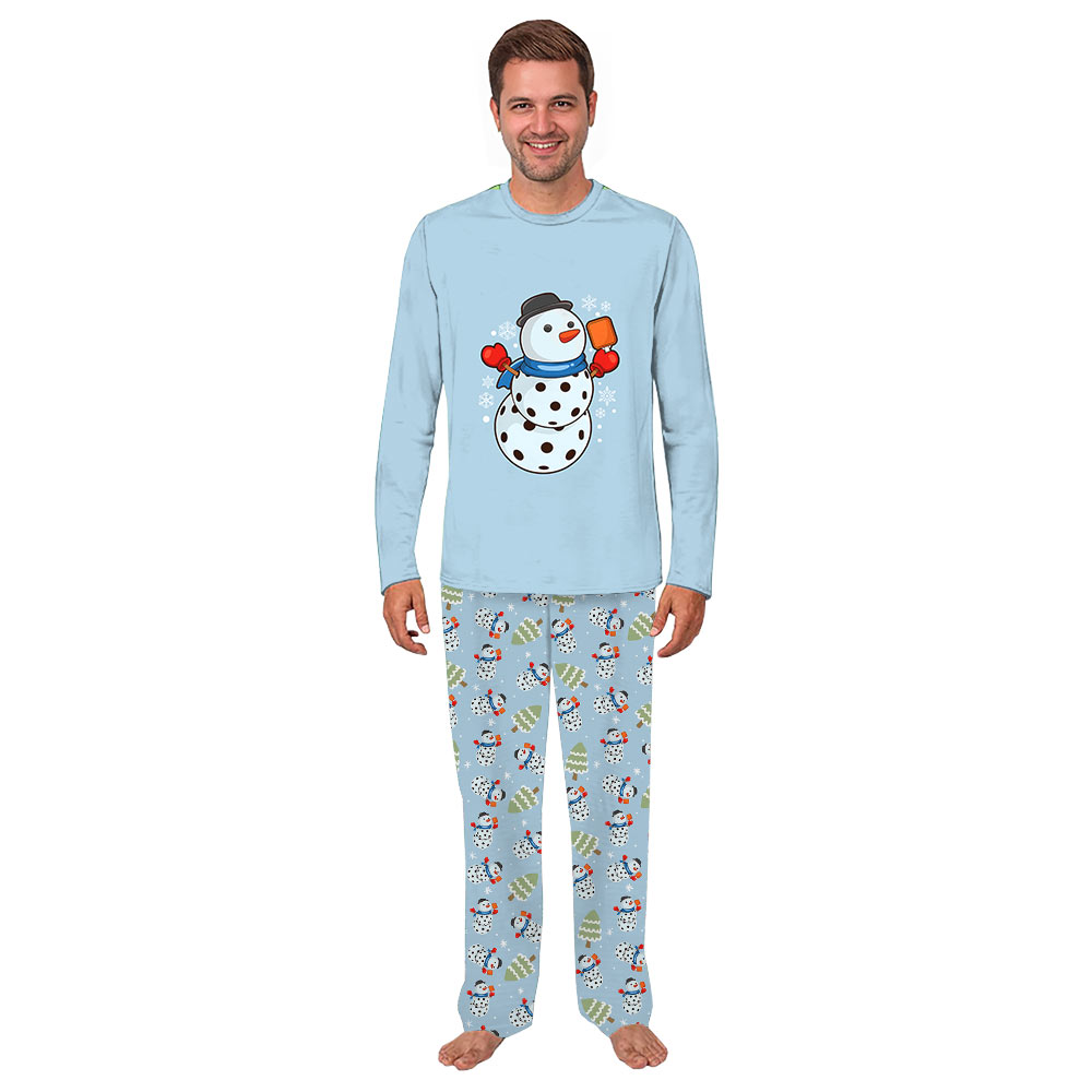 Pickleball Snowman Christmas Pajamas Matching Family And Dog Pickleball Snowman Christmas Pajamas Matching Family And Dog