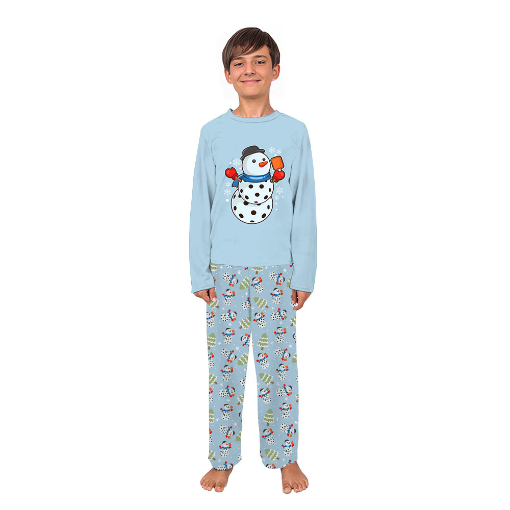 Pickleball Snowman Christmas Pajamas Matching Family And Dog Pickleball Snowman Christmas Pajamas Matching Family And Dog