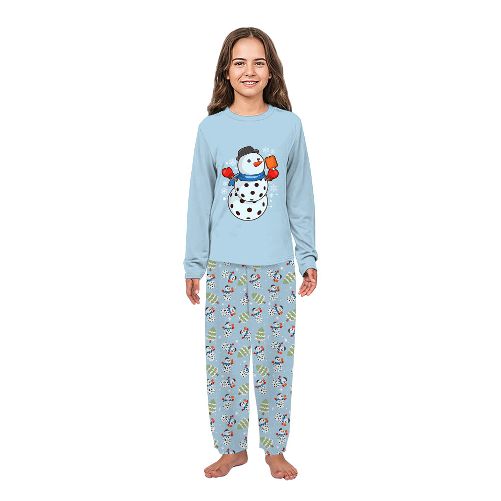 Pickleball Snowman Christmas Pajamas Matching Family And Dog Pickleball Snowman Christmas Pajamas Matching Family And Dog