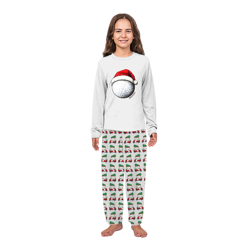 Personalized Name Golf Christmas Pajamas With Pockets Personalized Name Golf Christmas Pajamas With Pockets