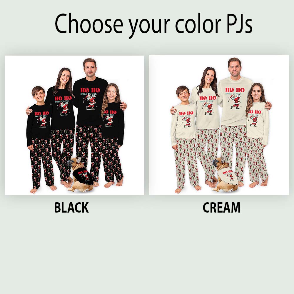 Golf Christmas Pajamas All Sizes Saying Ho Ho Hole In One Golf Christmas Pajamas All Sizes Saying Ho Ho Hole In One