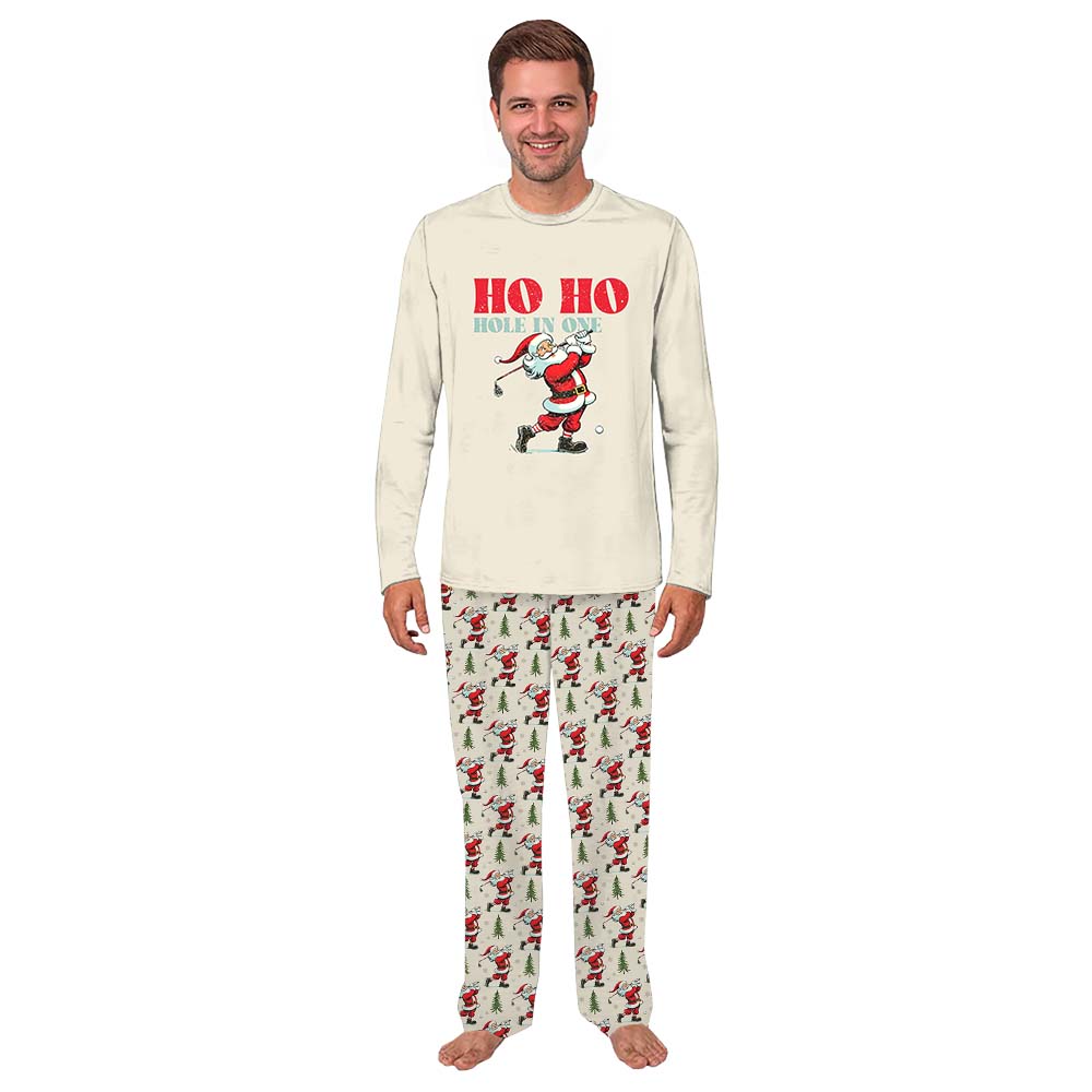 Golf Christmas Pajamas All Sizes Saying Ho Ho Hole In One Golf Christmas Pajamas All Sizes Saying Ho Ho Hole In One