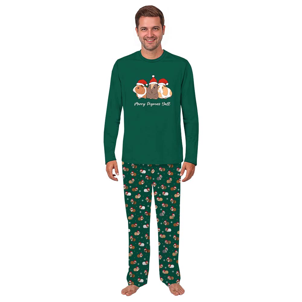 Cute Guinea Pig Matching Family Pajamas Saying Merry Christmas Yall Cute Guinea Pig Matching Family Pajamas Saying Merry Christmas Yall