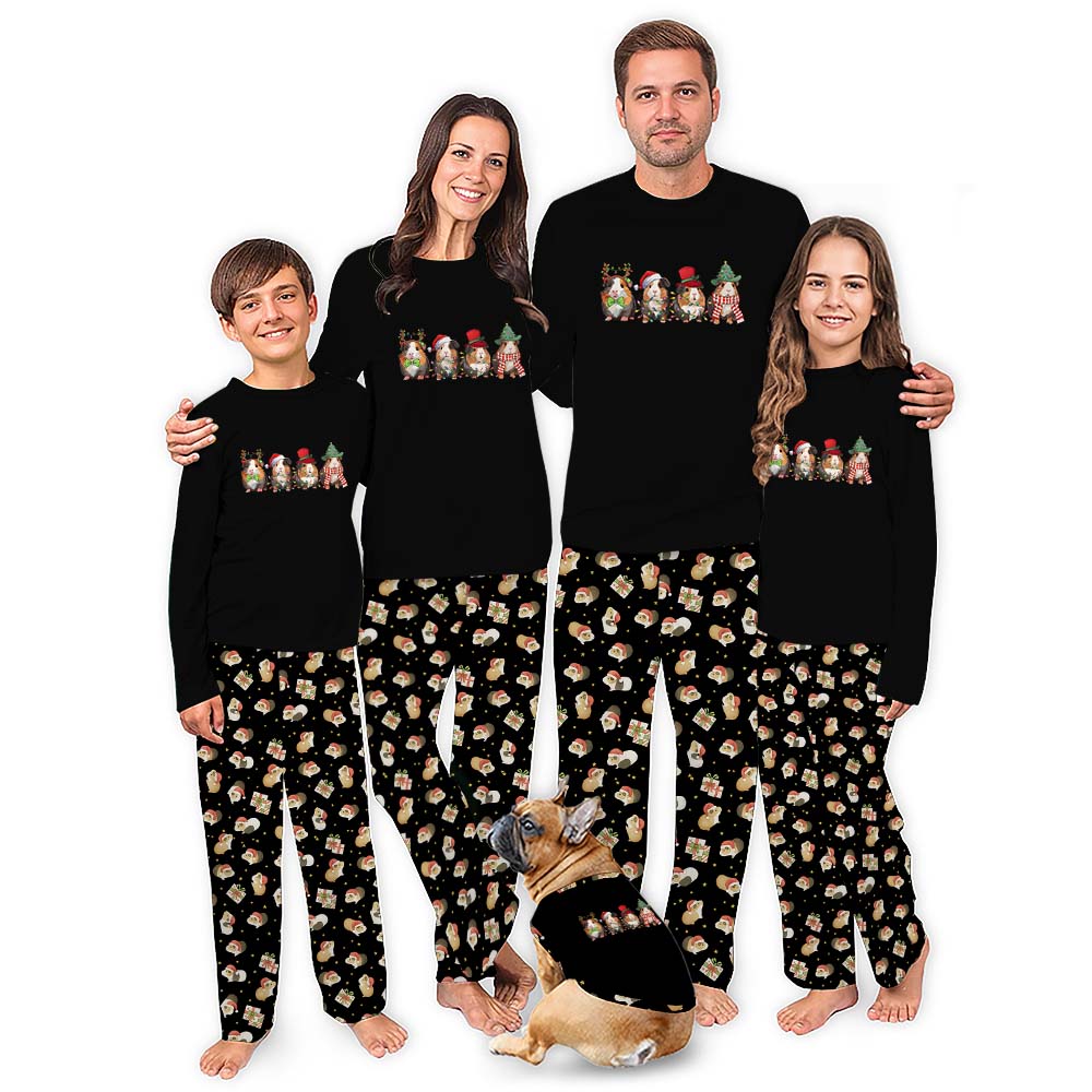 Christmas Guinea Pig Matching Family Jammies With Pockets Christmas Guinea Pig Matching Family Jammies With Pockets