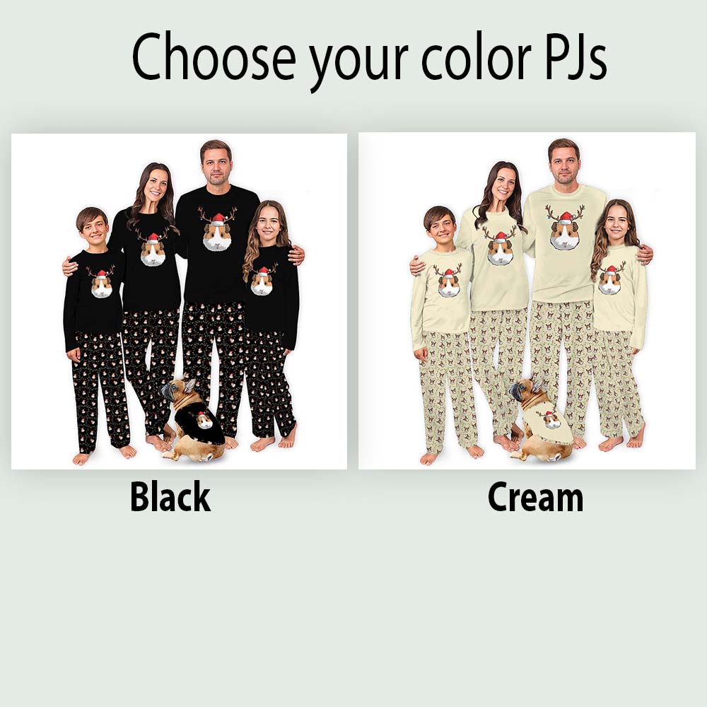 Cute Christmas Pajamas Family With Guinea Pig On Them Cute Christmas Pajamas Family With Guinea Pig On Them