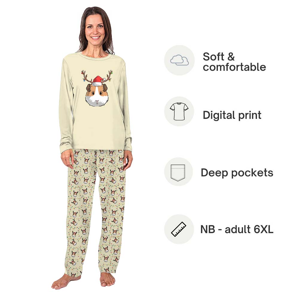 Cute Christmas Pajamas Family With Guinea Pig On Them Cute Christmas Pajamas Family With Guinea Pig On Them