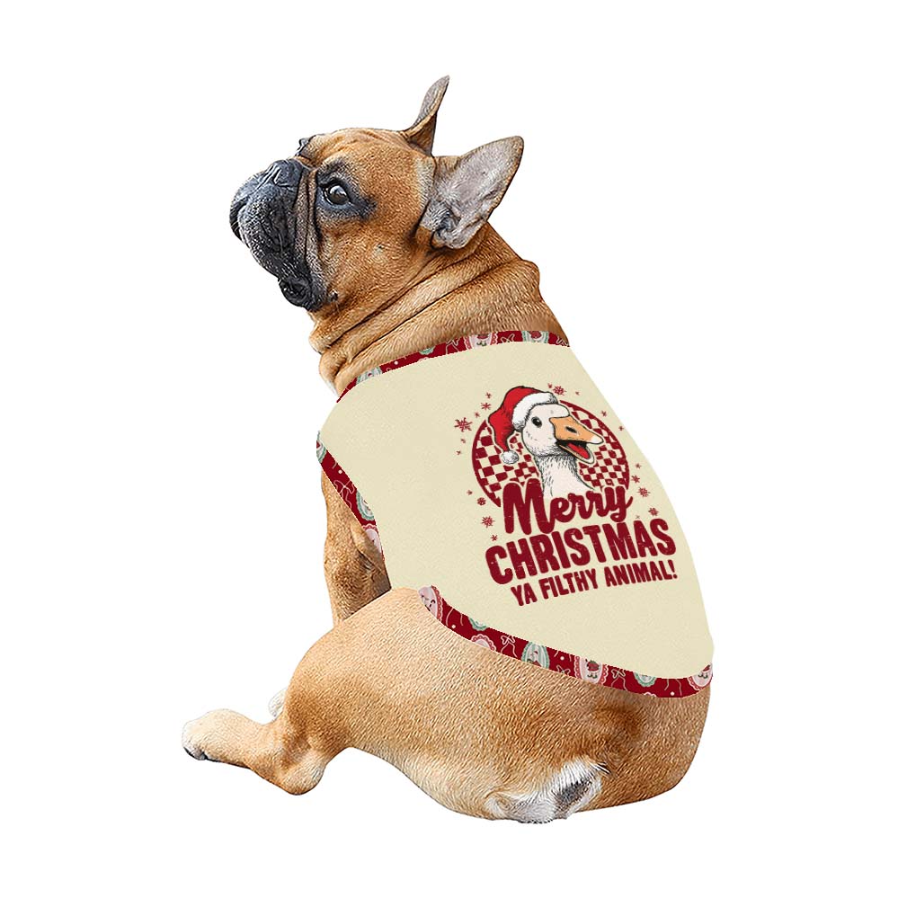 Goose Matching Family Pjs Saying Merry Christmas Ya Filthy Animal