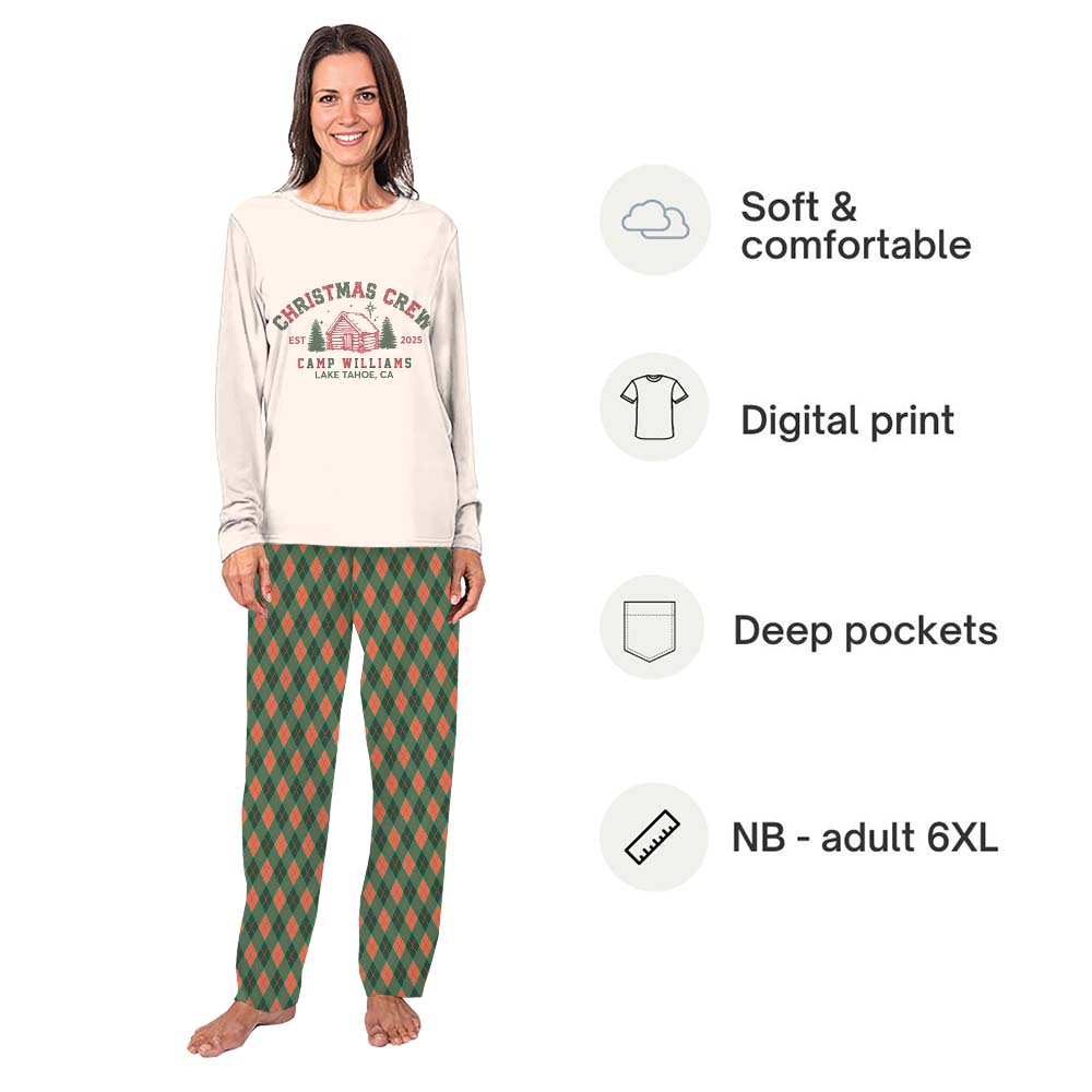 Personalized Camping Christmas Crew Family Pajamas All Sizes Personalized Camping Christmas Crew Family Pajamas All Sizes
