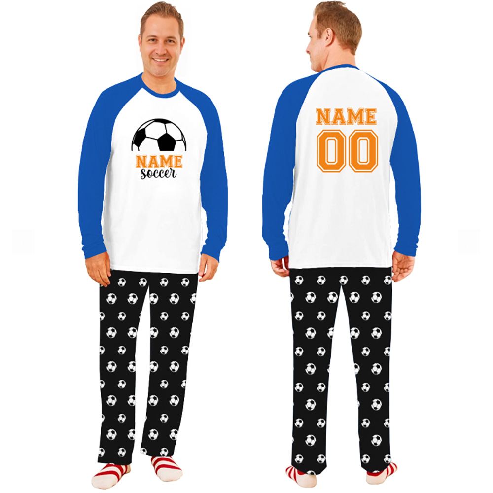 Soccer Christmas Theme Personalized Christmas Pajamas with Live Preview Soccer Christmas Theme Personalized Christmas Pajamas with Live Preview