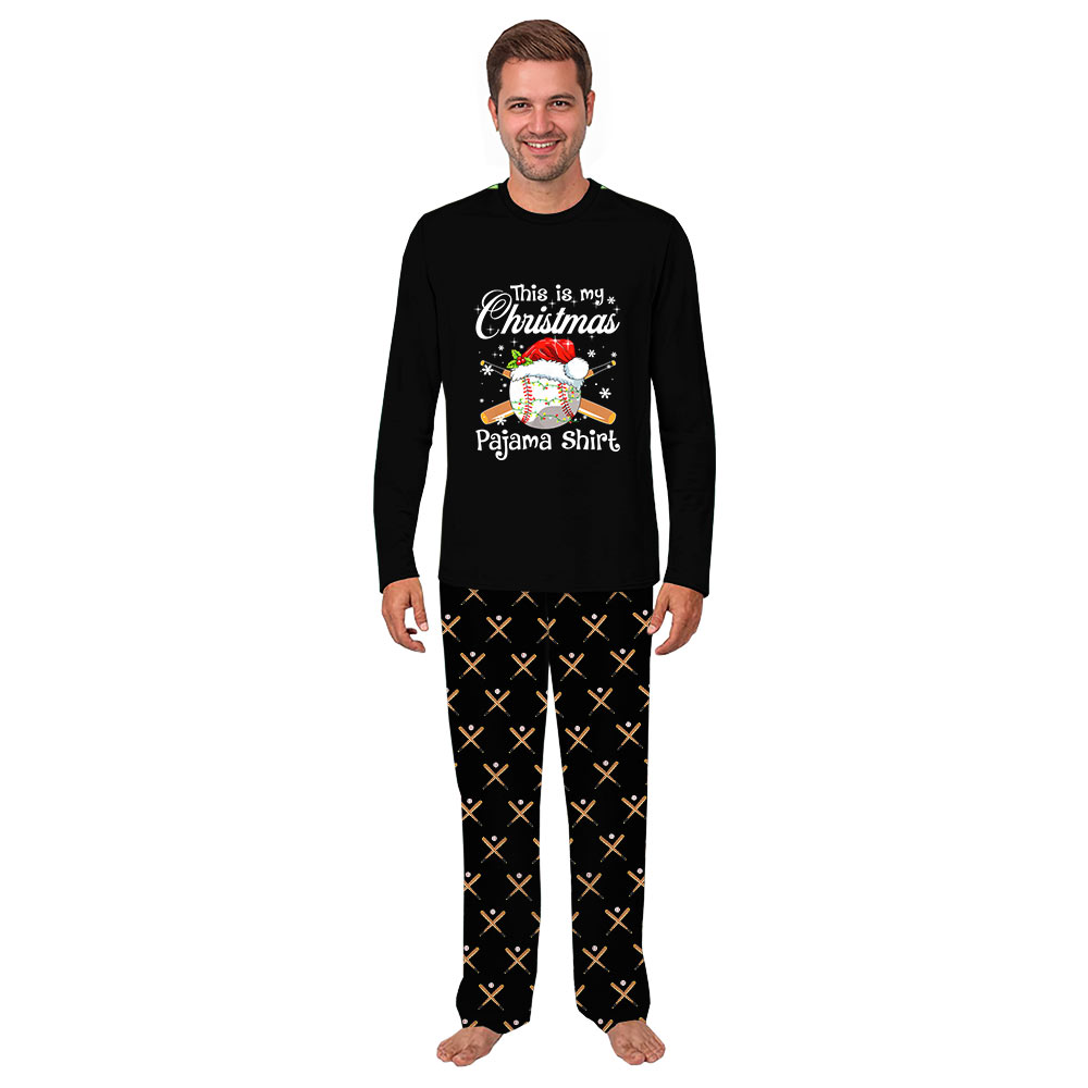 This is My Christmas Baseball Pajamas Matching Family And Dog This is My Christmas Baseball Pajamas Matching Family And Dog