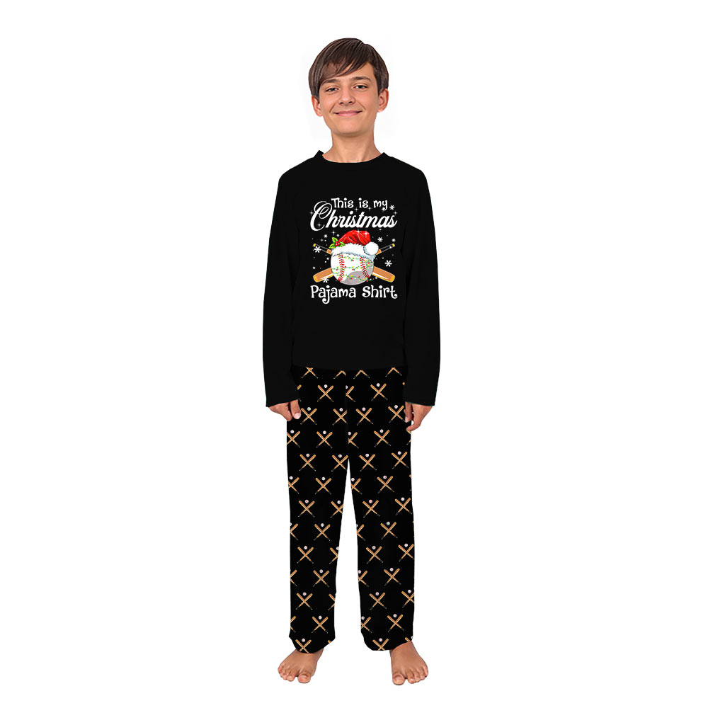 This is My Christmas Baseball Pajamas Matching Family And Dog This is My Christmas Baseball Pajamas Matching Family And Dog