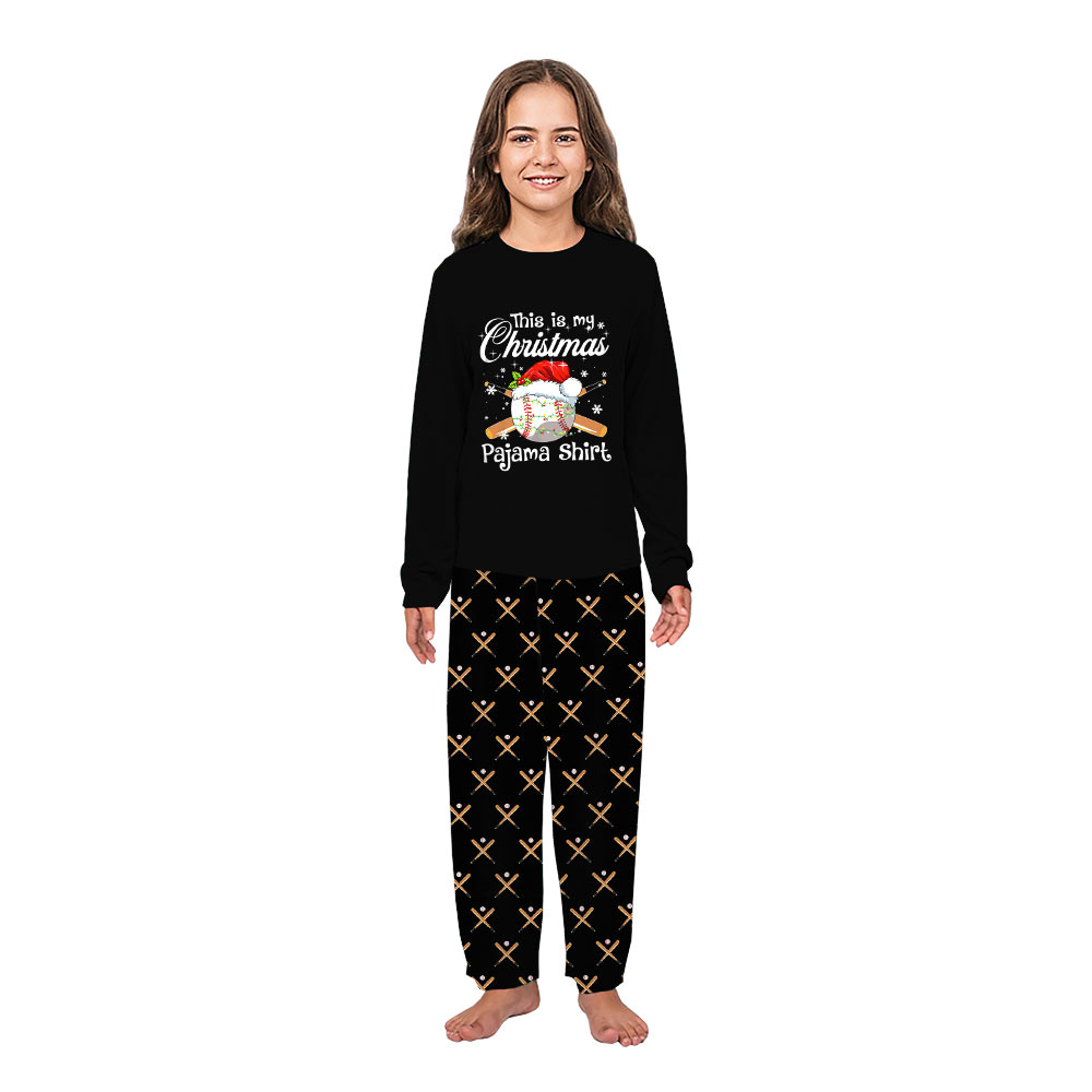 This is My Christmas Baseball Pajamas Matching Family And Dog This is My Christmas Baseball Pajamas Matching Family And Dog