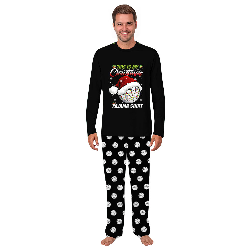 This is My Christmas Pajamas with Volleyball Print Plus Size Available This is My Christmas Pajamas with Volleyball Print Plus Size Available