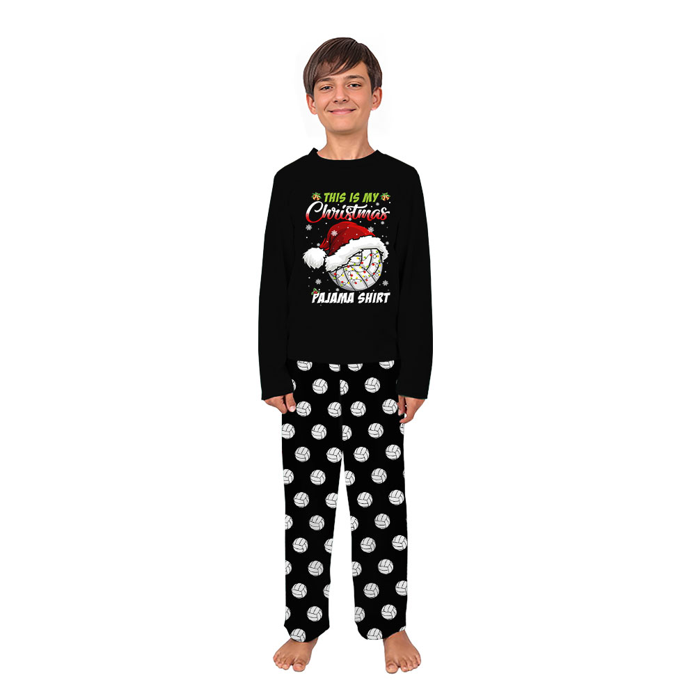 This is My Christmas Pajamas with Volleyball Print Plus Size Available This is My Christmas Pajamas with Volleyball Print Plus Size Available