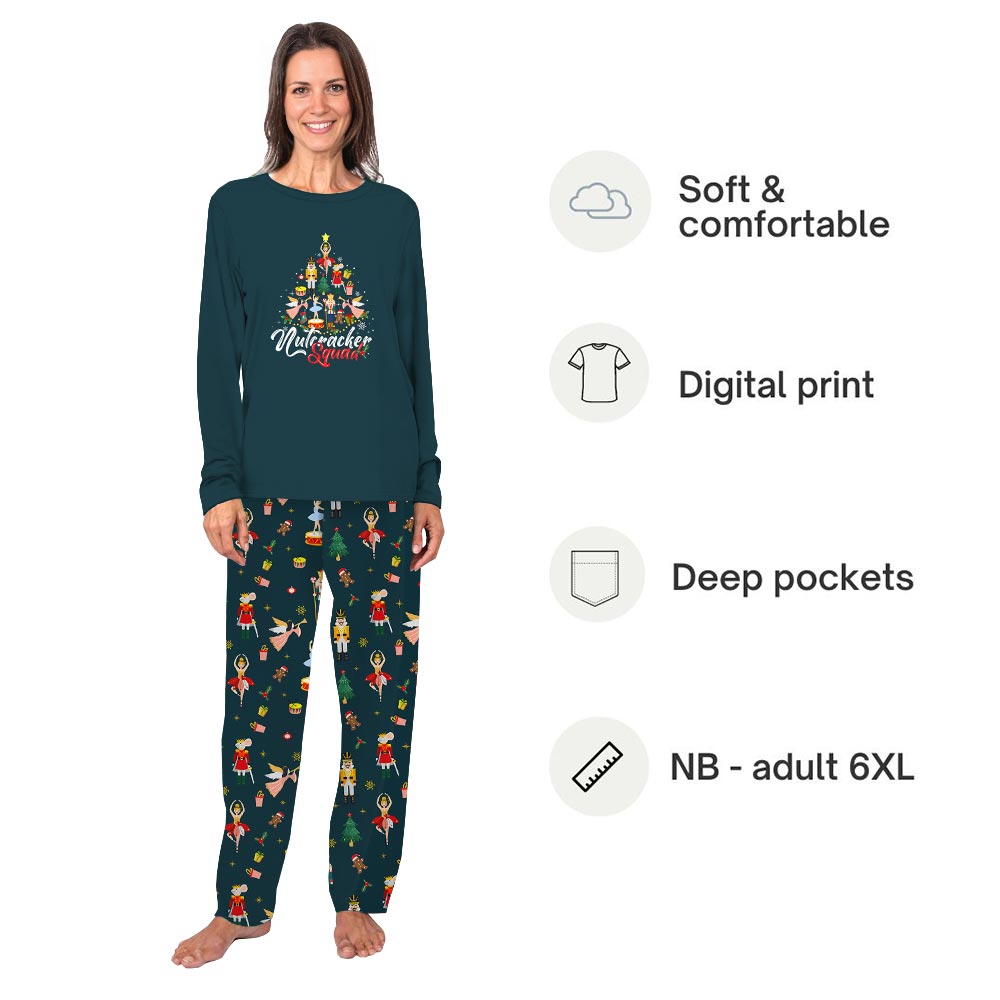 Funny Nutcracker Squad Xmas Tree Jammies For Family Funny Nutcracker Squad Xmas Tree Jammies For Family