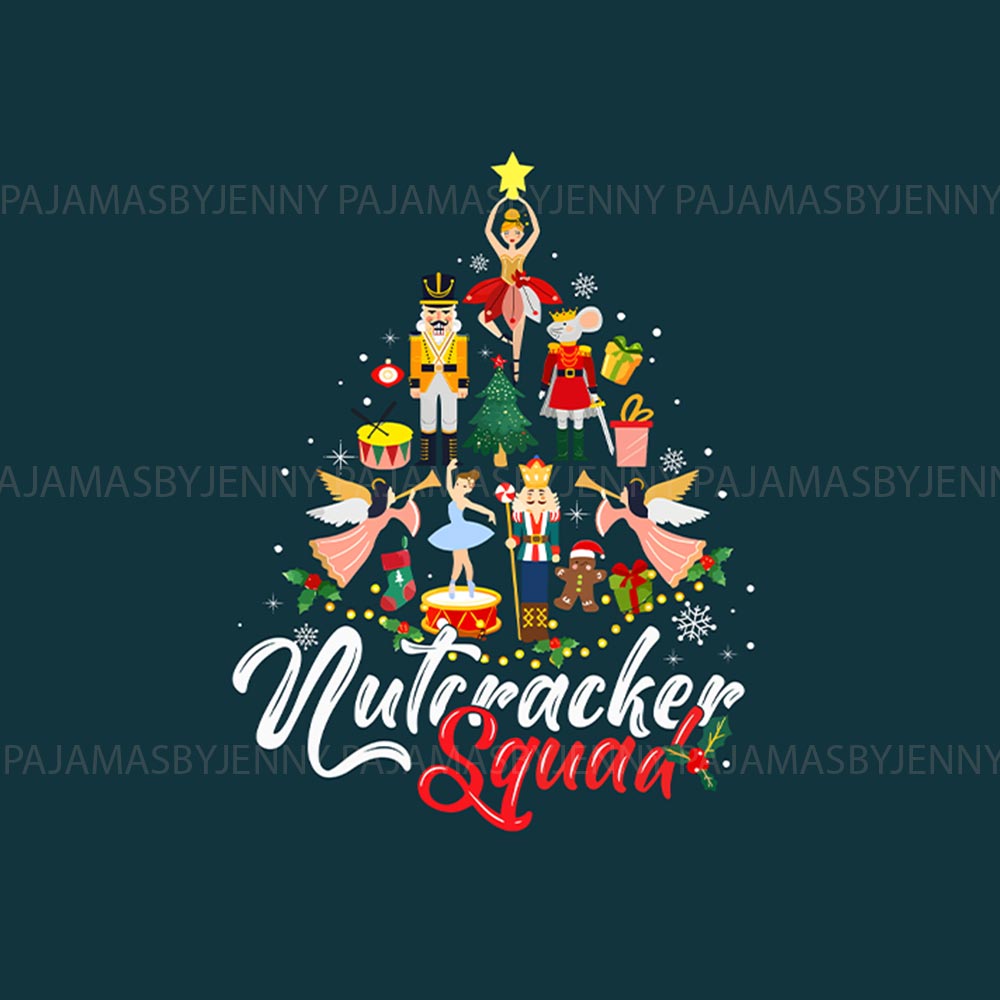 Funny Nutcracker Squad Xmas Tree Jammies For Family Funny Nutcracker Squad Xmas Tree Jammies For Family