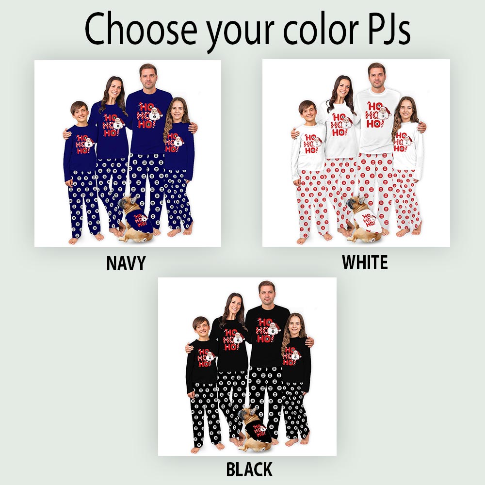 Ho Ho Ho Santa Logo Personalized Holiday Pajamas Ho Ho Ho Santa Logo Personalized Holiday Pajamas