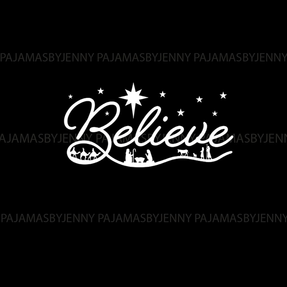 Black Believe Nativity Christmas Pajama Set Family Black Believe Nativity Christmas Pajama Set Family
