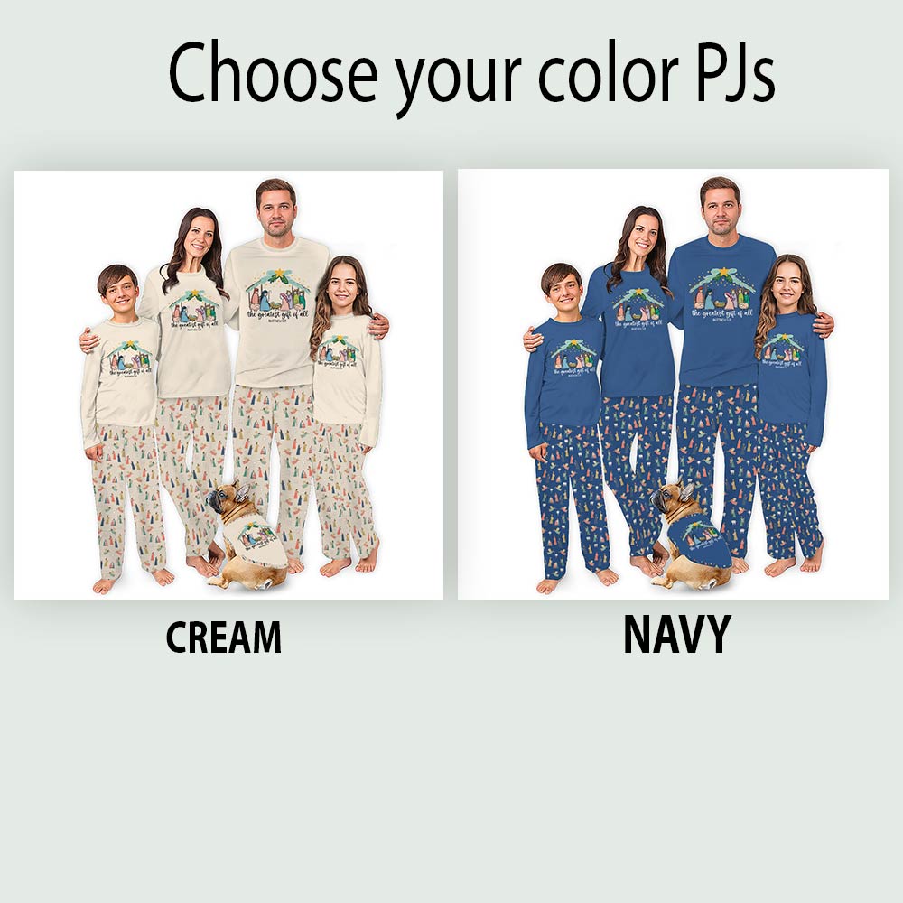 Christian Christmas Matching Christmas Pjs For Family And Dog