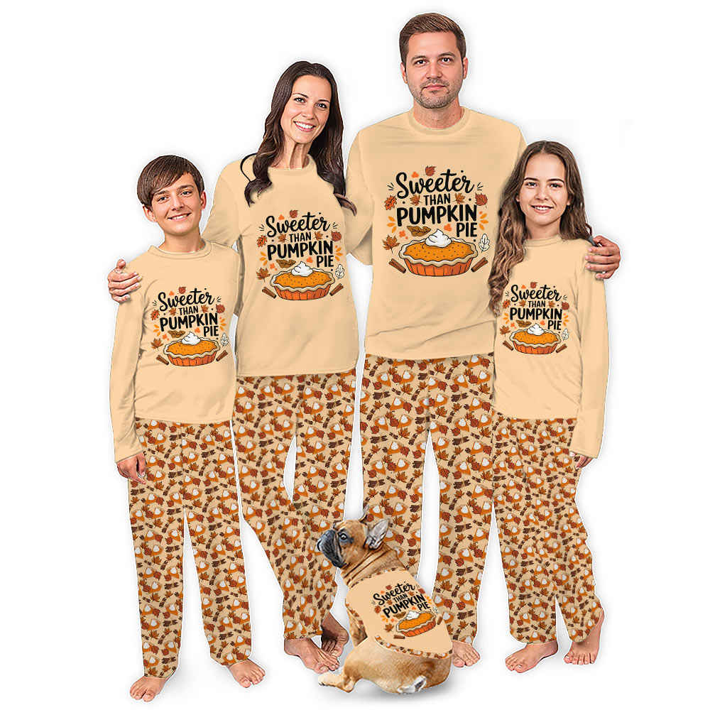 Cream Pumpkin Pie Thanksgiving Matching Family Jammies Cream Pumpkin Pie Thanksgiving Matching Family Jammies