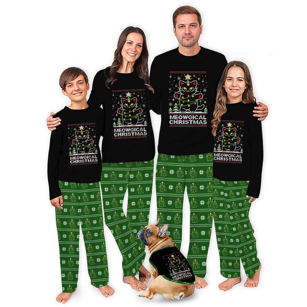Ugly Meowy Christmas Pajamas All Sizes With Pockets Ugly Meowy Christmas Pajamas All Sizes With Pockets