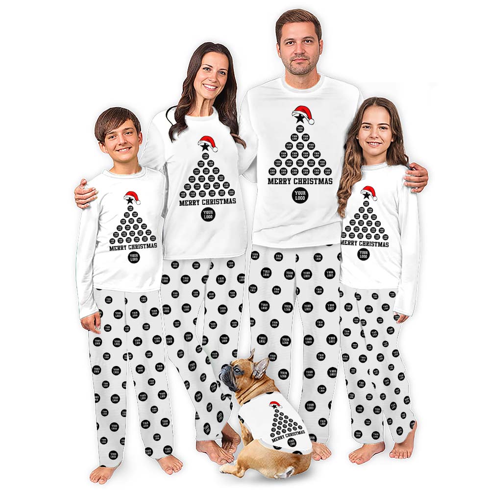 Custom Logo Matching Christmas Pajamas With Sizes For The Whole Crew Custom Logo Matching Christmas Pajamas With Sizes For The Whole Crew