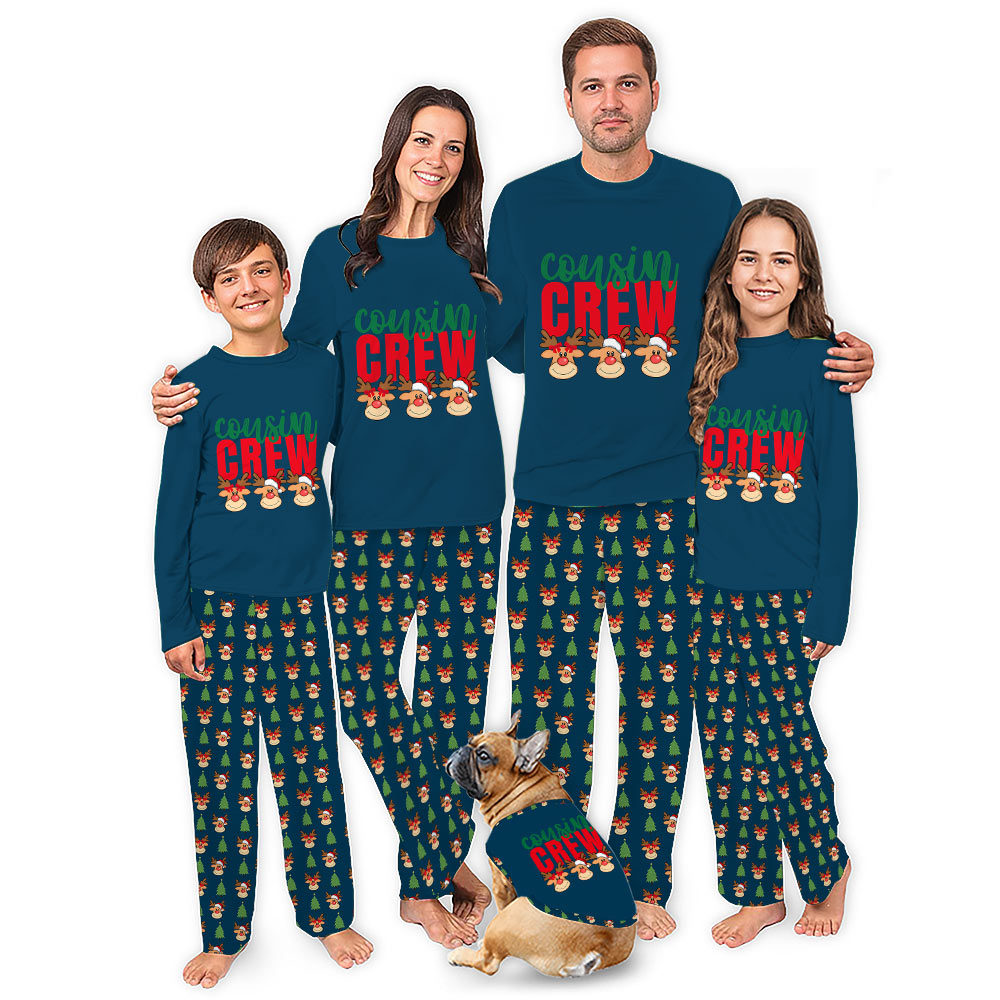 Funny Cousin Crew Reindeer Matching Family Xmas Pajamas Funny Cousin Crew Reindeer Matching Family Xmas Pajamas
