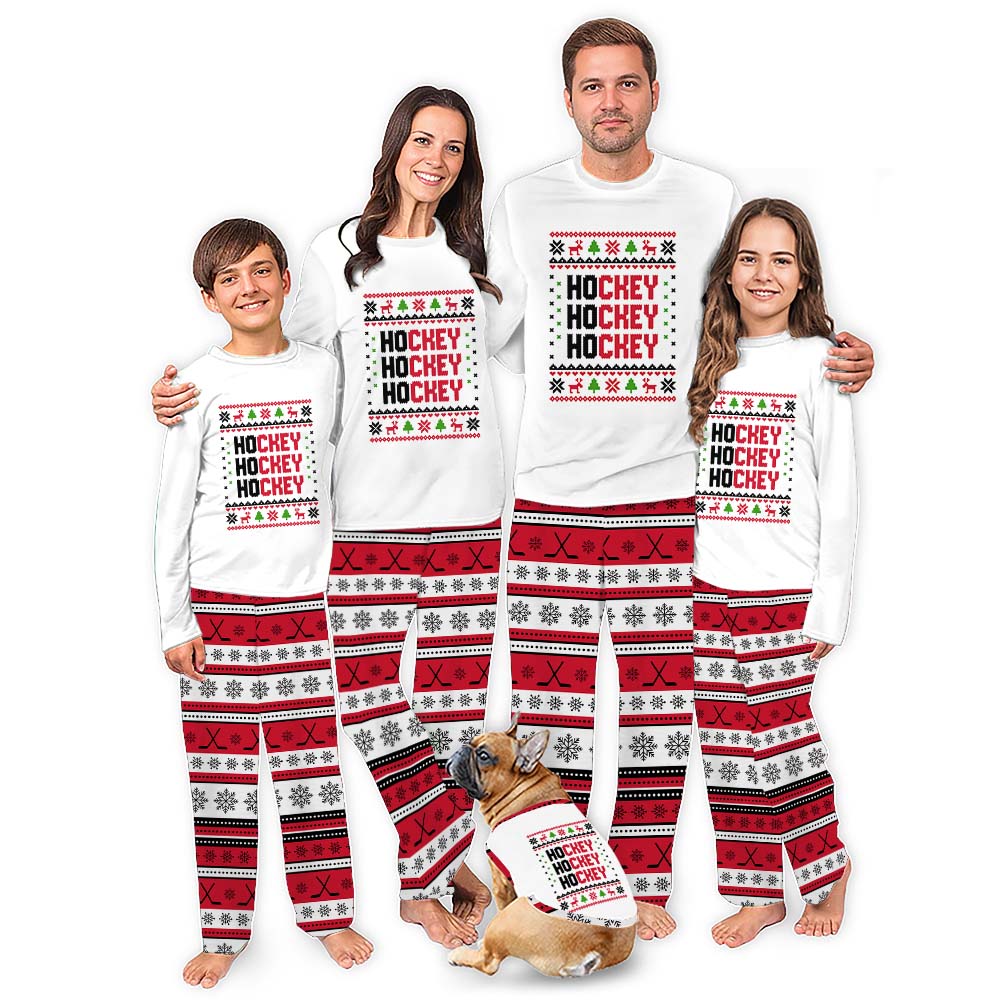 Ugly Hockey Christmas Pajamas For The Whole Family Ugly Hockey Christmas Pajamas For The Whole Family