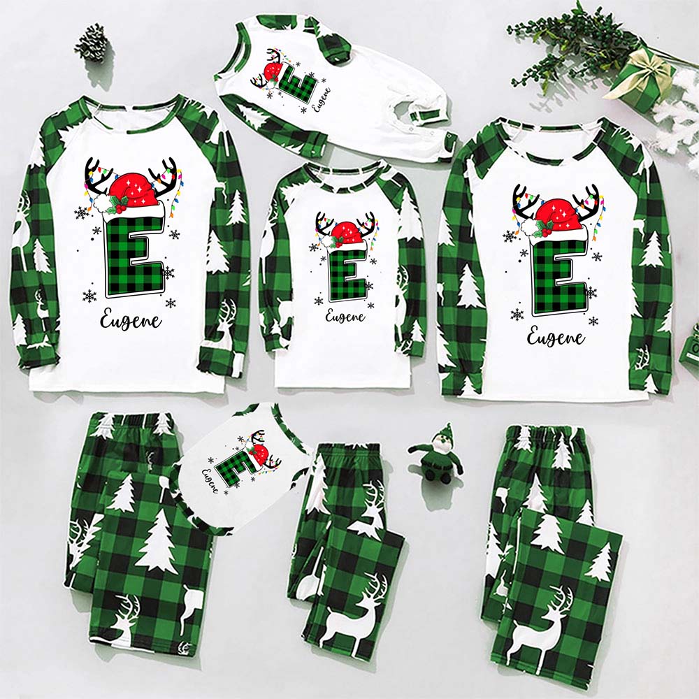 Green Christmas Personalized Pajamas For Family With Live Preview Green Christmas Personalized Pajamas For Family With Live Preview