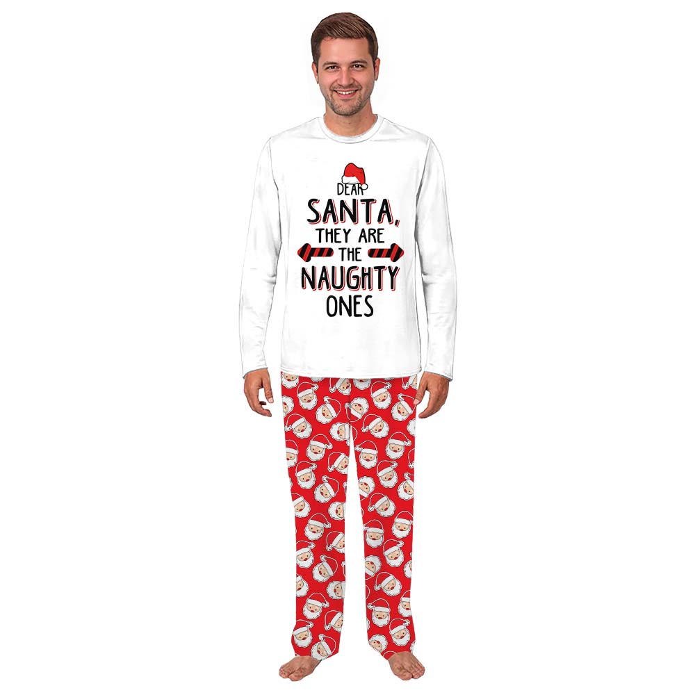 Family Matching Christmas Pjs Saying Dear Santa They Are The Naughty Ones Family Matching Christmas Pjs Saying Dear Santa They Are The Naughty Ones