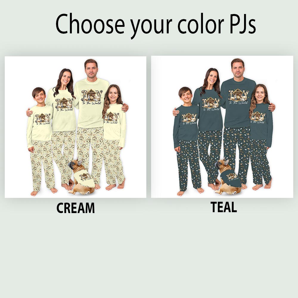 Nativity Joy To The World Christmas Matching Xmas Pajamas Nativity Joy To The World Christmas Matching Xmas Pajamas