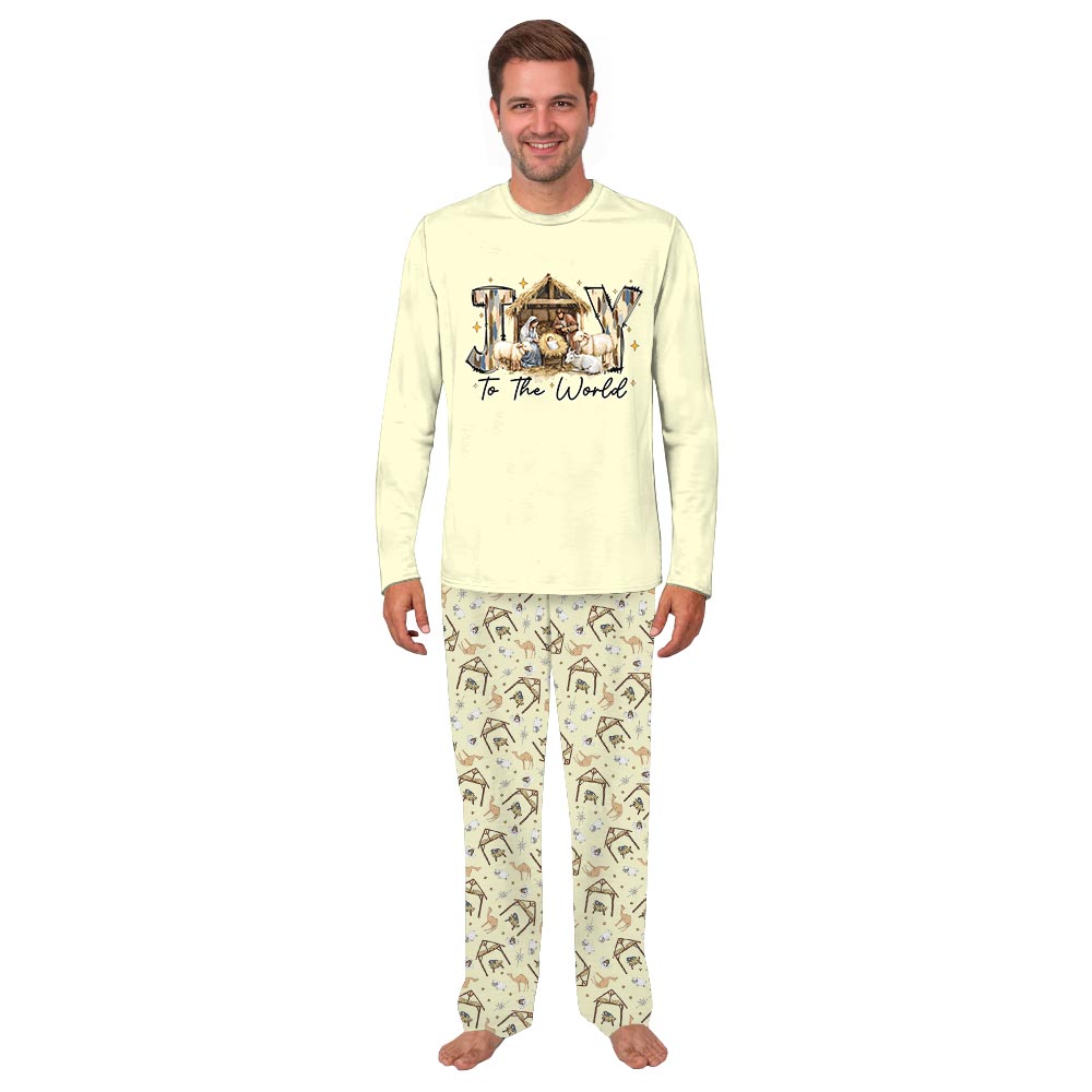 Nativity Joy To The World Christmas Matching Xmas Pajamas Nativity Joy To The World Christmas Matching Xmas Pajamas
