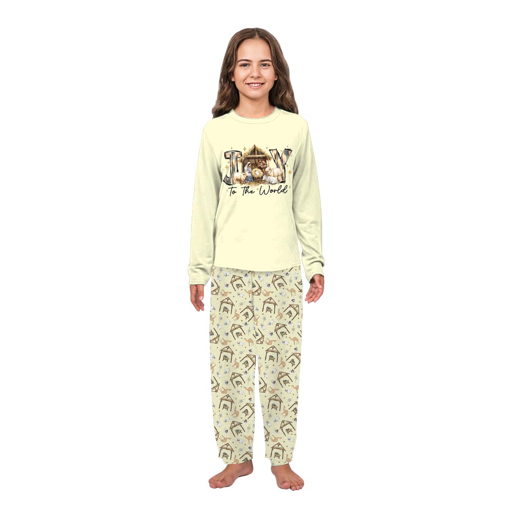 Nativity Joy To The World Christmas Matching Xmas Pajamas Nativity Joy To The World Christmas Matching Xmas Pajamas