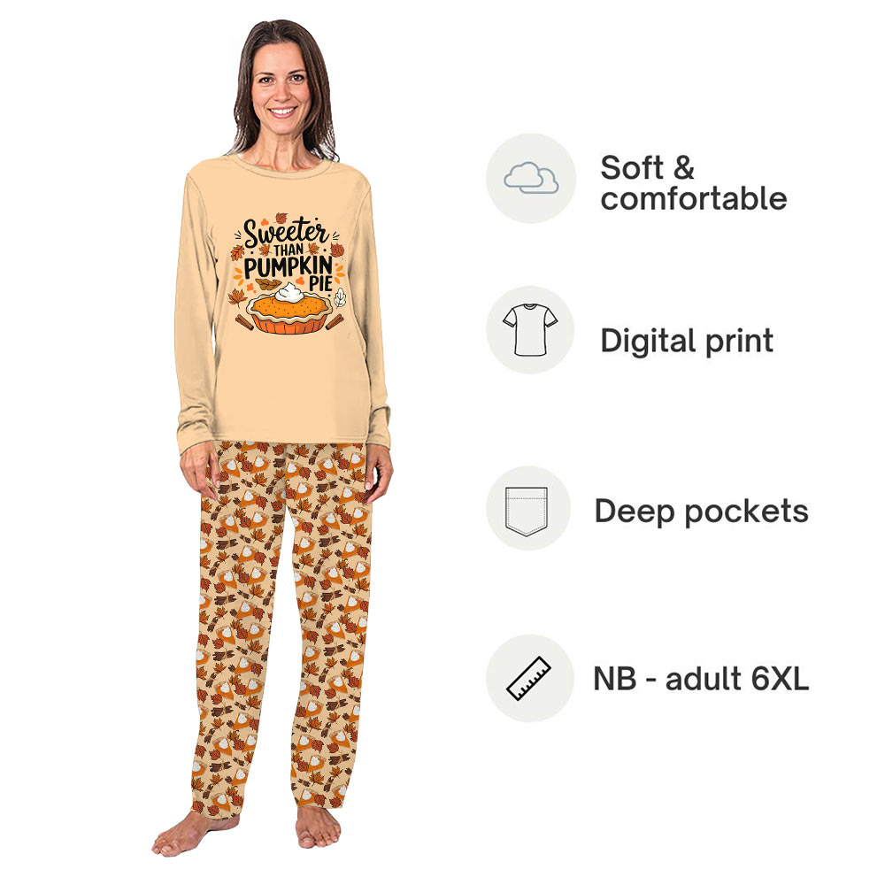 Cream Pumpkin Pie Thanksgiving Matching Family Jammies Cream Pumpkin Pie Thanksgiving Matching Family Jammies