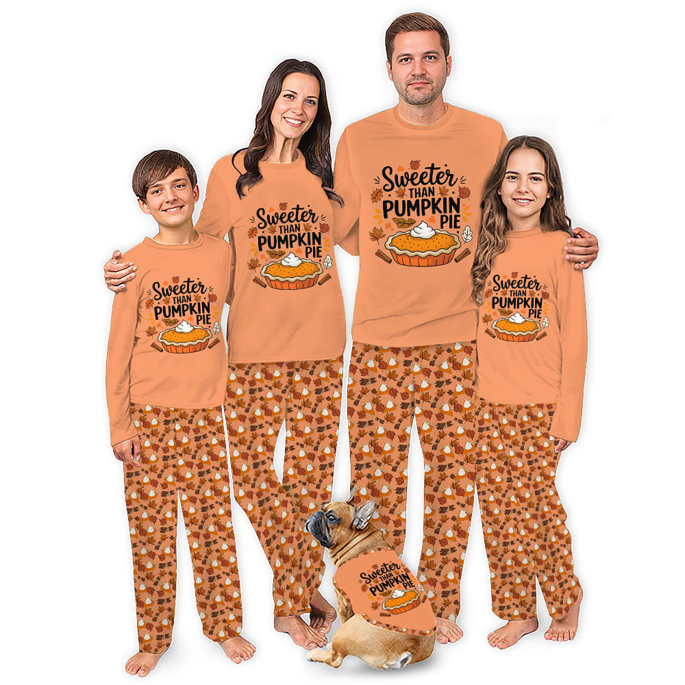 Cream Pumpkin Pie Thanksgiving Matching Family Jammies Cream Pumpkin Pie Thanksgiving Matching Family Jammies