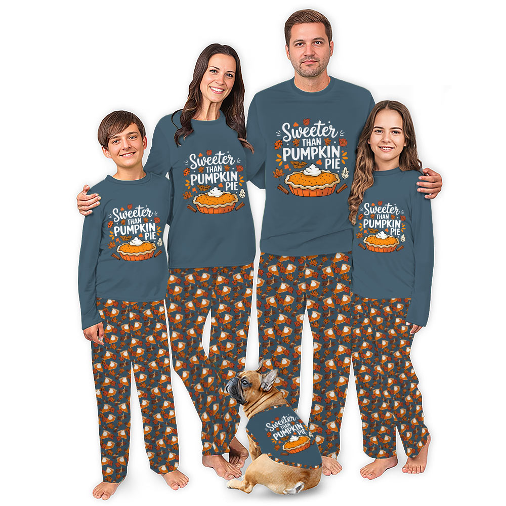 Cream Pumpkin Pie Thanksgiving Matching Family Jammies Cream Pumpkin Pie Thanksgiving Matching Family Jammies
