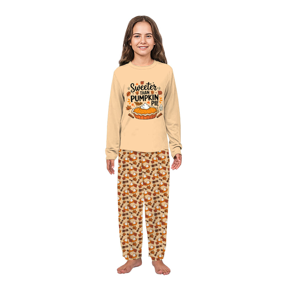 Cream Pumpkin Pie Thanksgiving Matching Family Jammies Cream Pumpkin Pie Thanksgiving Matching Family Jammies