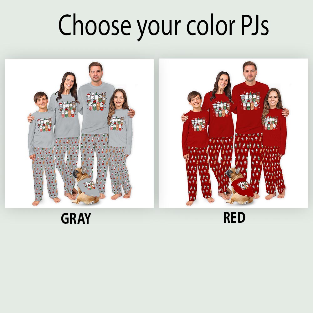 Funny Pharmacy Nursing Matching Christmas PJs With Dogs Funny Pharmacy Nursing Matching Christmas PJs With Dogs
