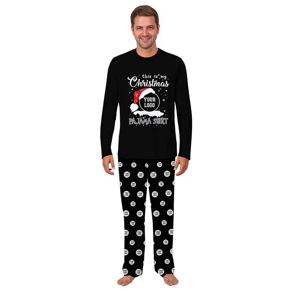 Custom Logo With Funny Sayings This Is My Christmas Pajama Shirt Custom Logo With Funny Sayings This Is My Christmas Pajama Shirt