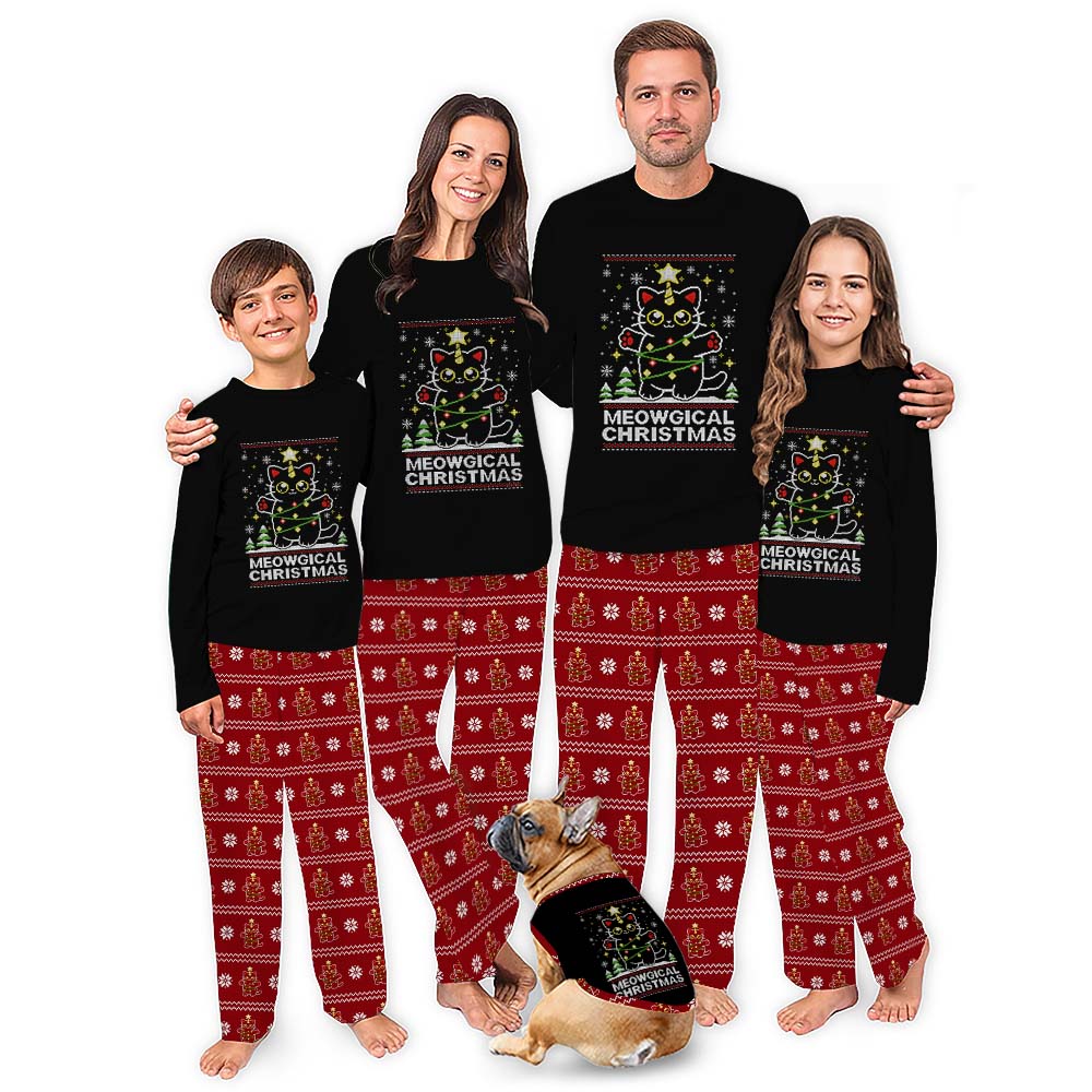 Ugly Meowy Christmas Pajamas All Sizes With Pockets Ugly Meowy Christmas Pajamas All Sizes With Pockets