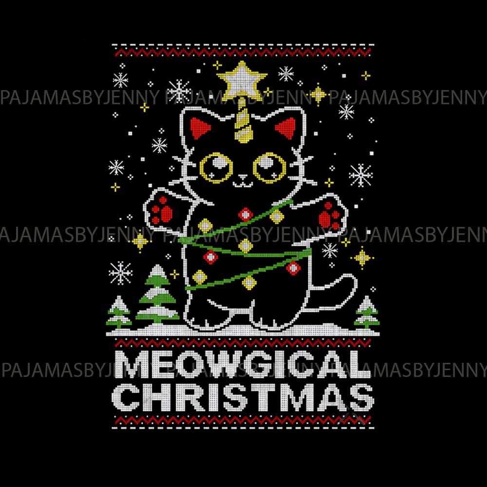 Ugly Meowy Christmas Pajamas All Sizes With Pockets Ugly Meowy Christmas Pajamas All Sizes With Pockets