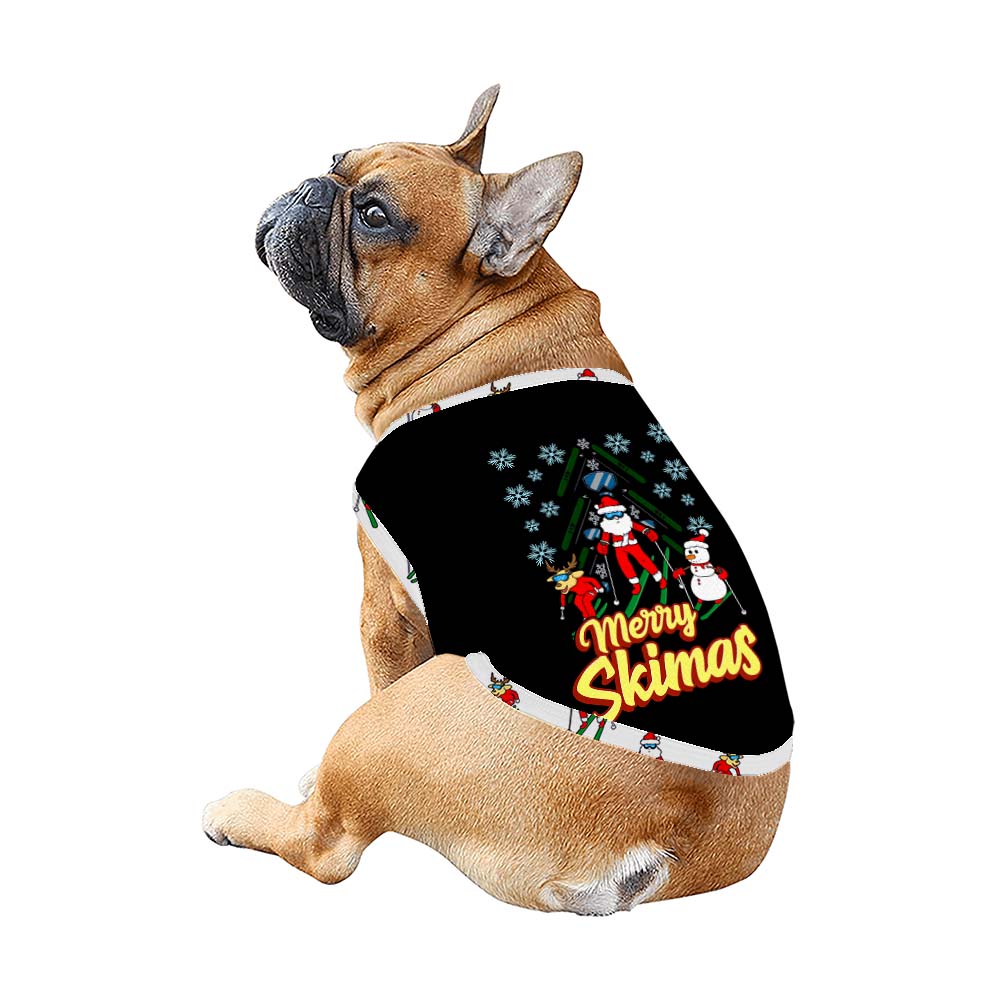 Funny Christmas Pajamas For Adults And Kids With Skiing Santa Funny Christmas Pajamas For Adults And Kids With Skiing Santa