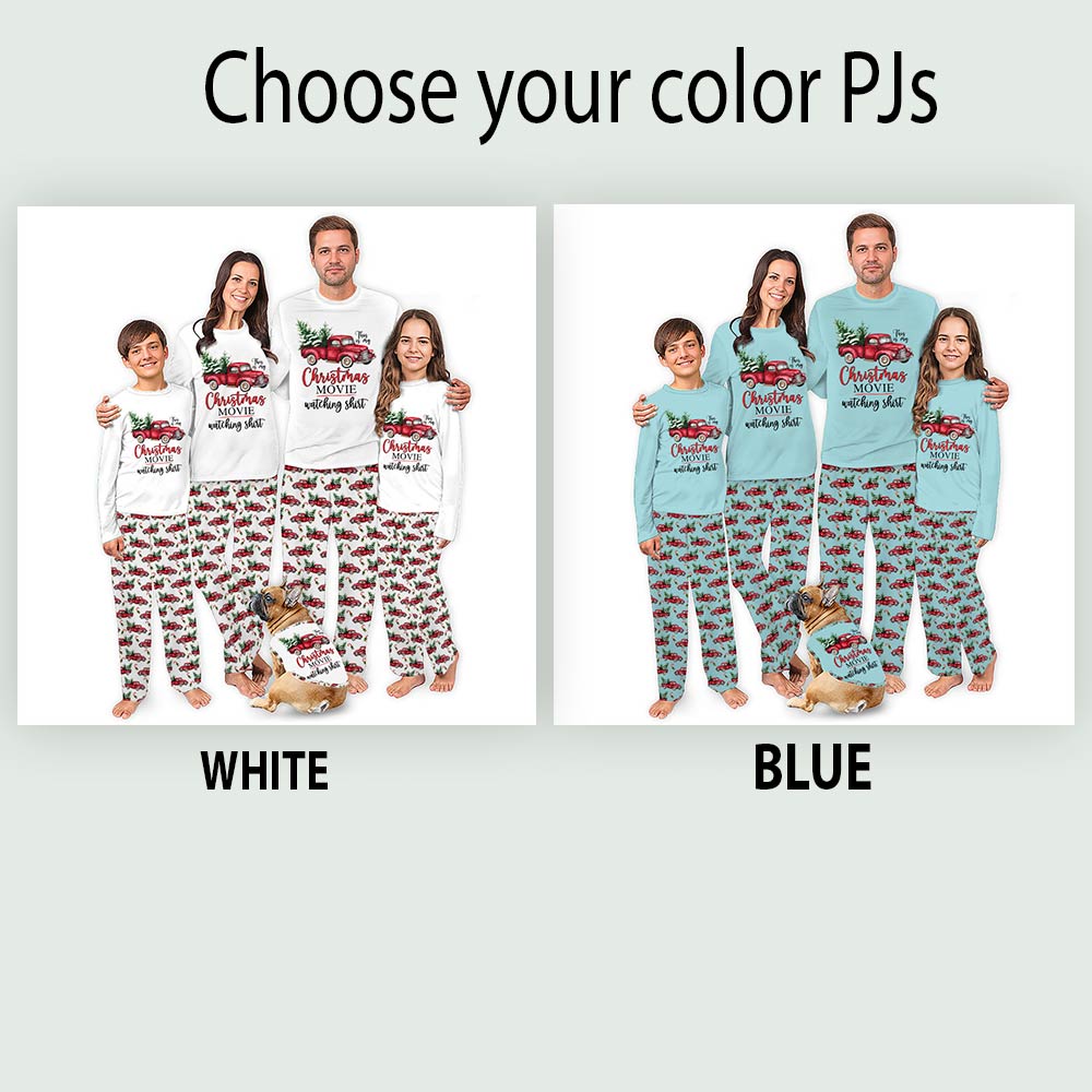 Red Truck Christmas Movies Matching Family Pajamas