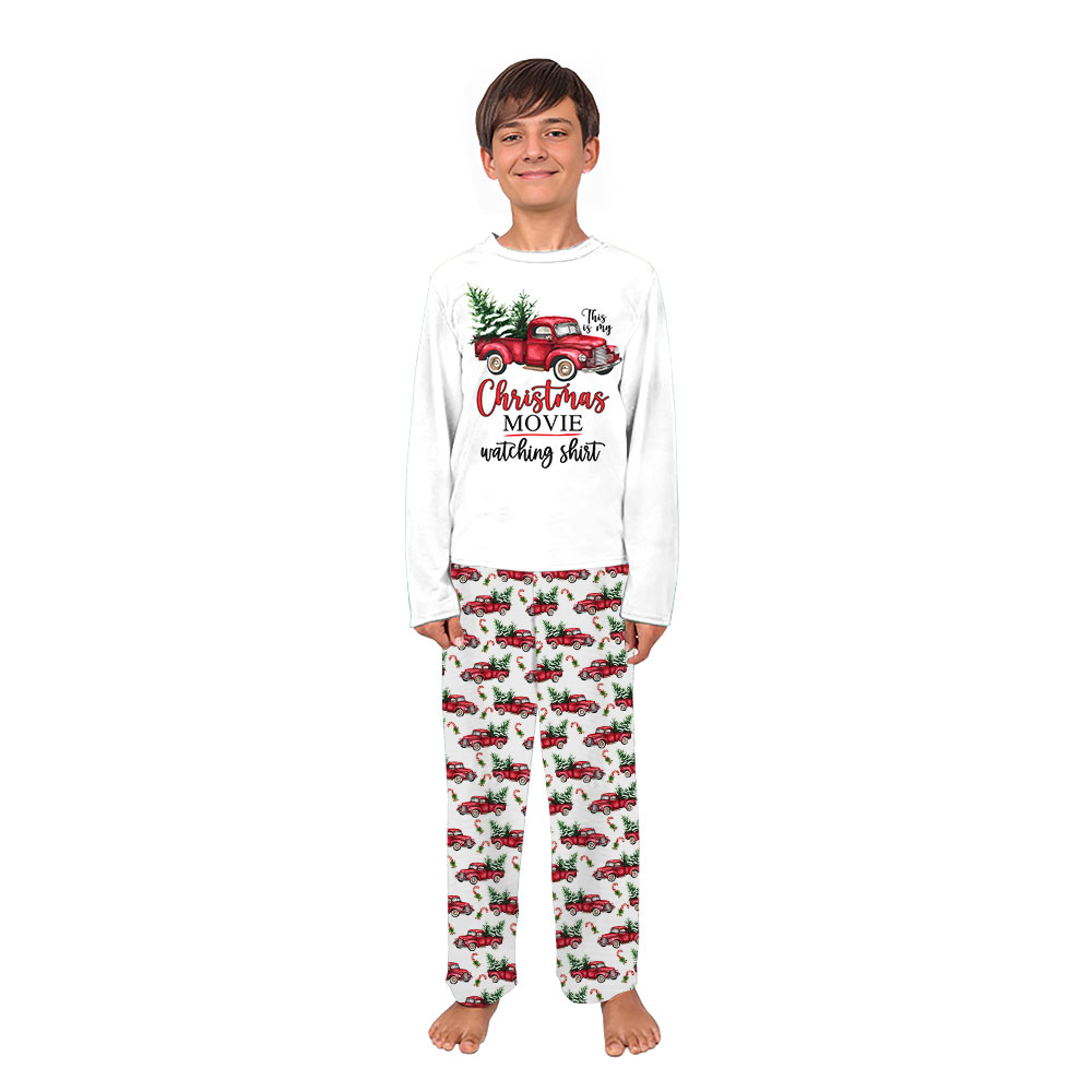 Red Truck Christmas Movies Matching Family Pajamas
