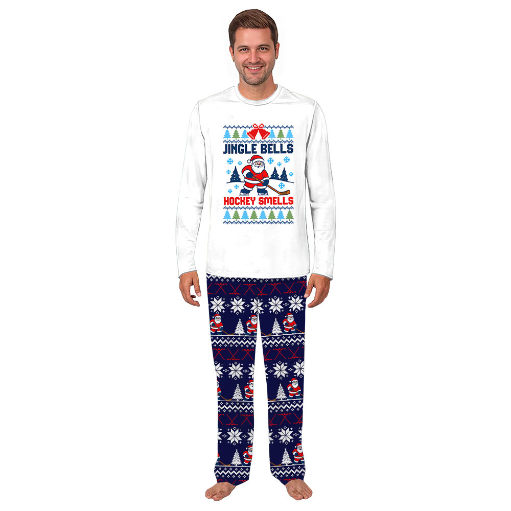 Jingle Bells Hockey Smells Matching Family Christmas Pajamas Jingle Bells Hockey Smells Matching Family Christmas Pajamas