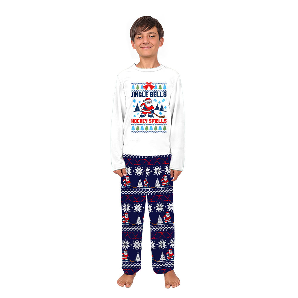 Jingle Bells Hockey Smells Matching Family Christmas Pajamas Jingle Bells Hockey Smells Matching Family Christmas Pajamas