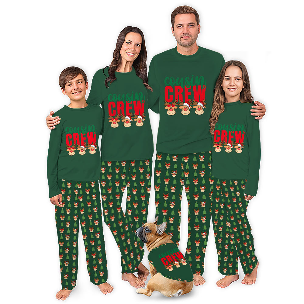 Funny Cousin Crew Reindeer Matching Family Xmas Pajamas Funny Cousin Crew Reindeer Matching Family Xmas Pajamas
