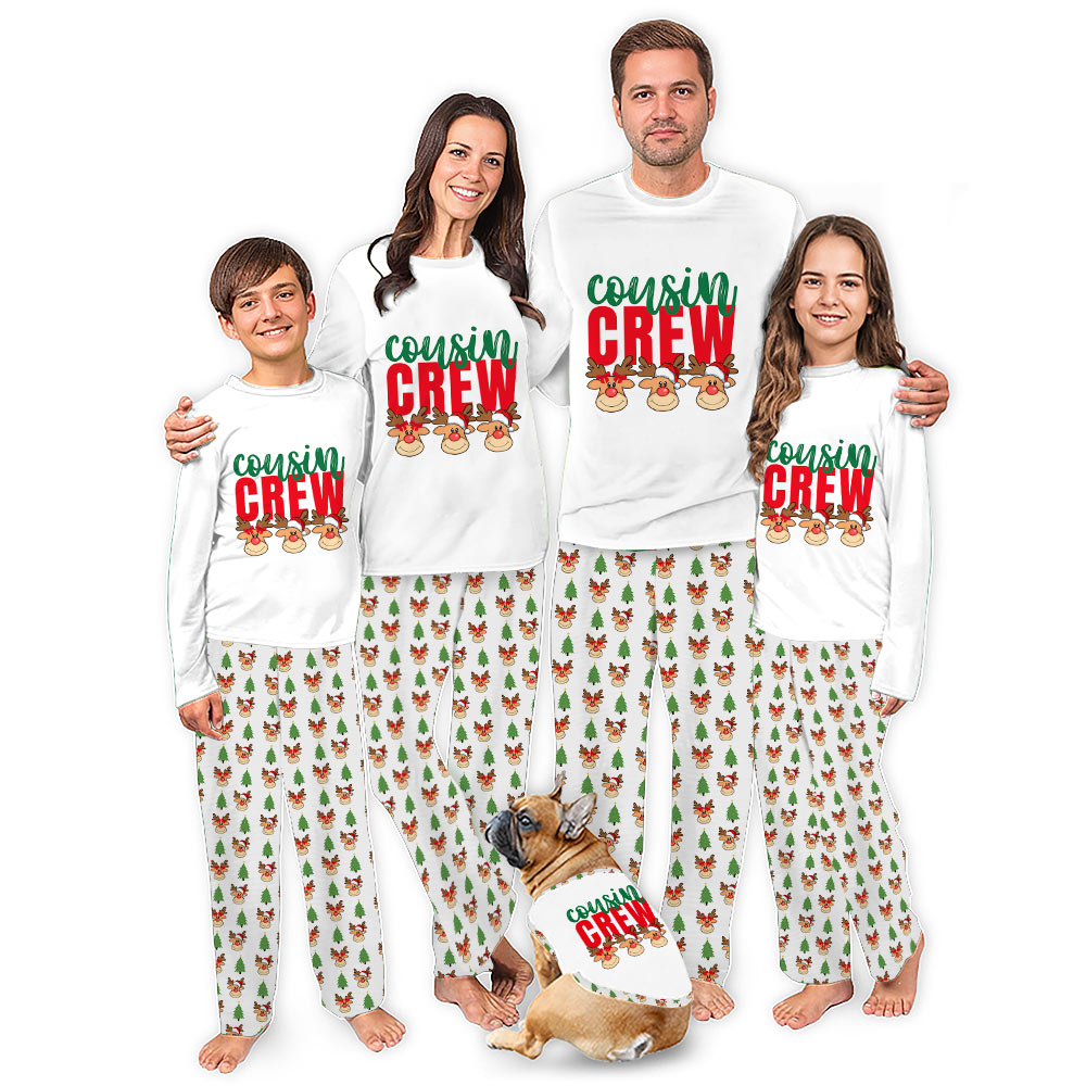 Funny Cousin Crew Reindeer Matching Family Xmas Pajamas Funny Cousin Crew Reindeer Matching Family Xmas Pajamas