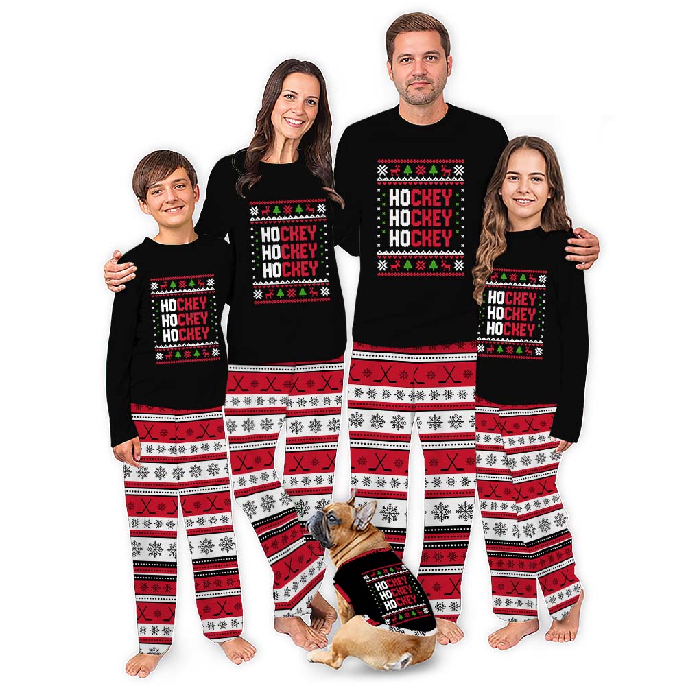 Ugly Hockey Christmas Pajamas For The Whole Family Ugly Hockey Christmas Pajamas For The Whole Family